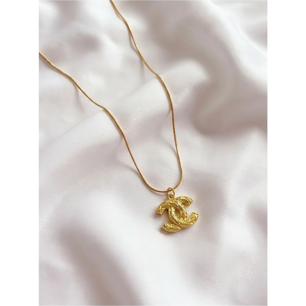 FREE Shipping✨Vintage CC Gold Upcycled Necklace ✨BOGO Sale